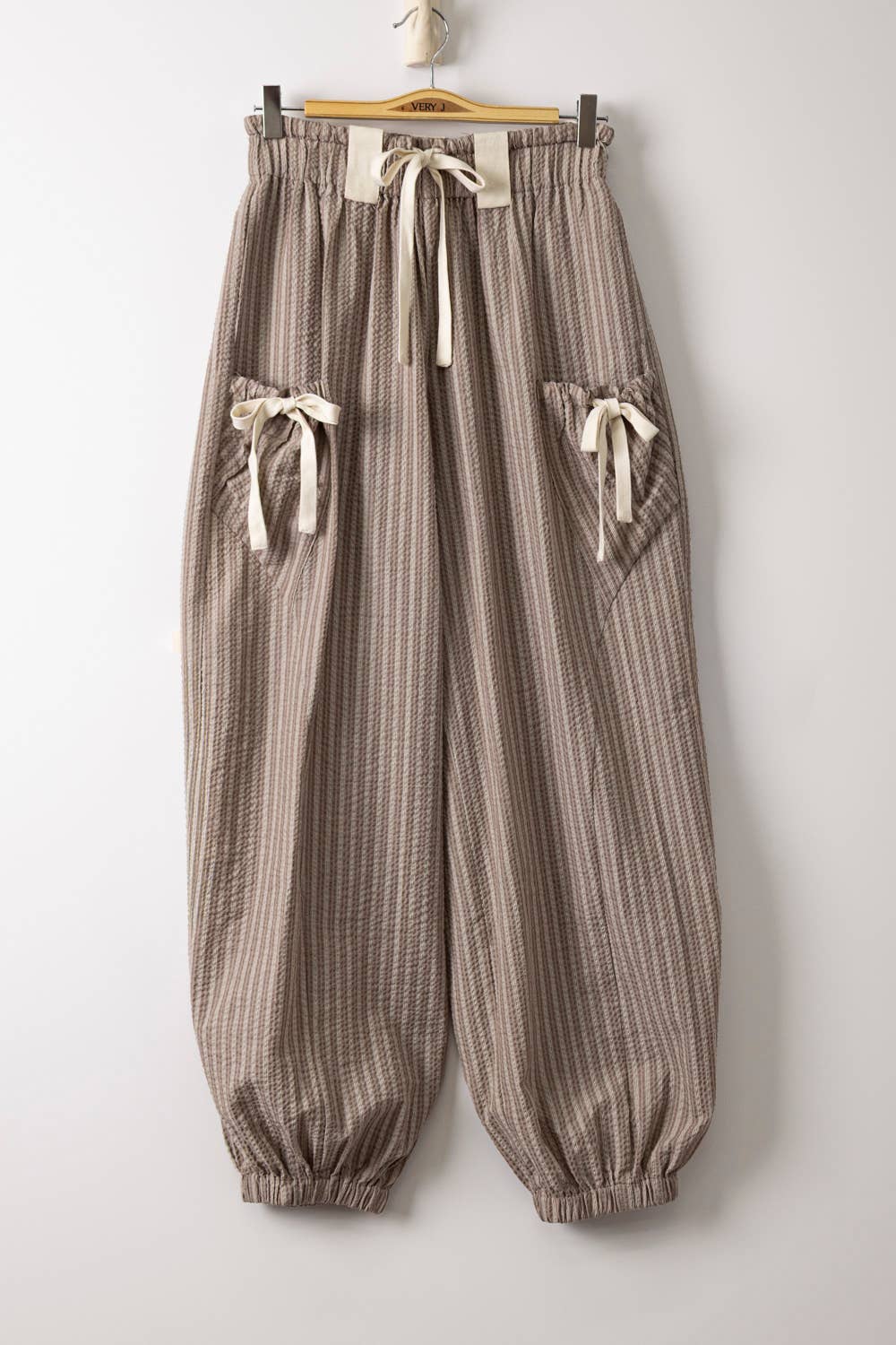 Stripe Textured Woven Pants