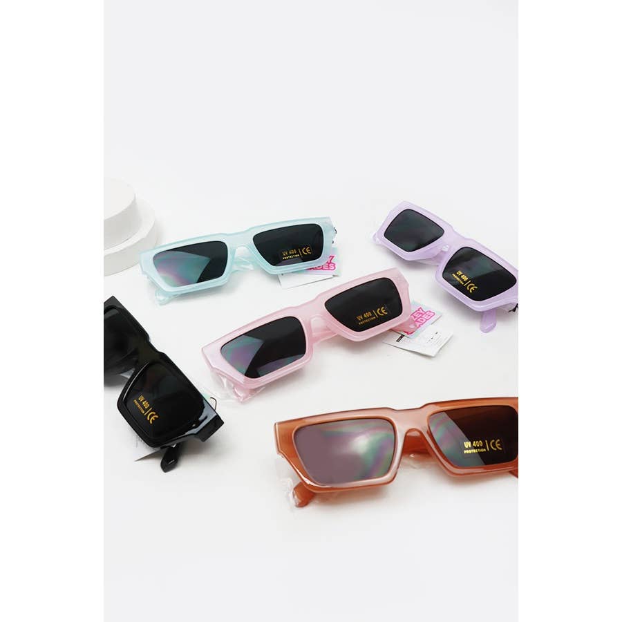 Bold Rim Angled Square Sunglasses