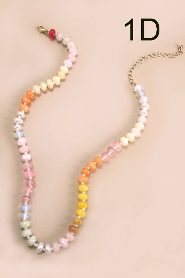 Emmy Glass Bead Necklace