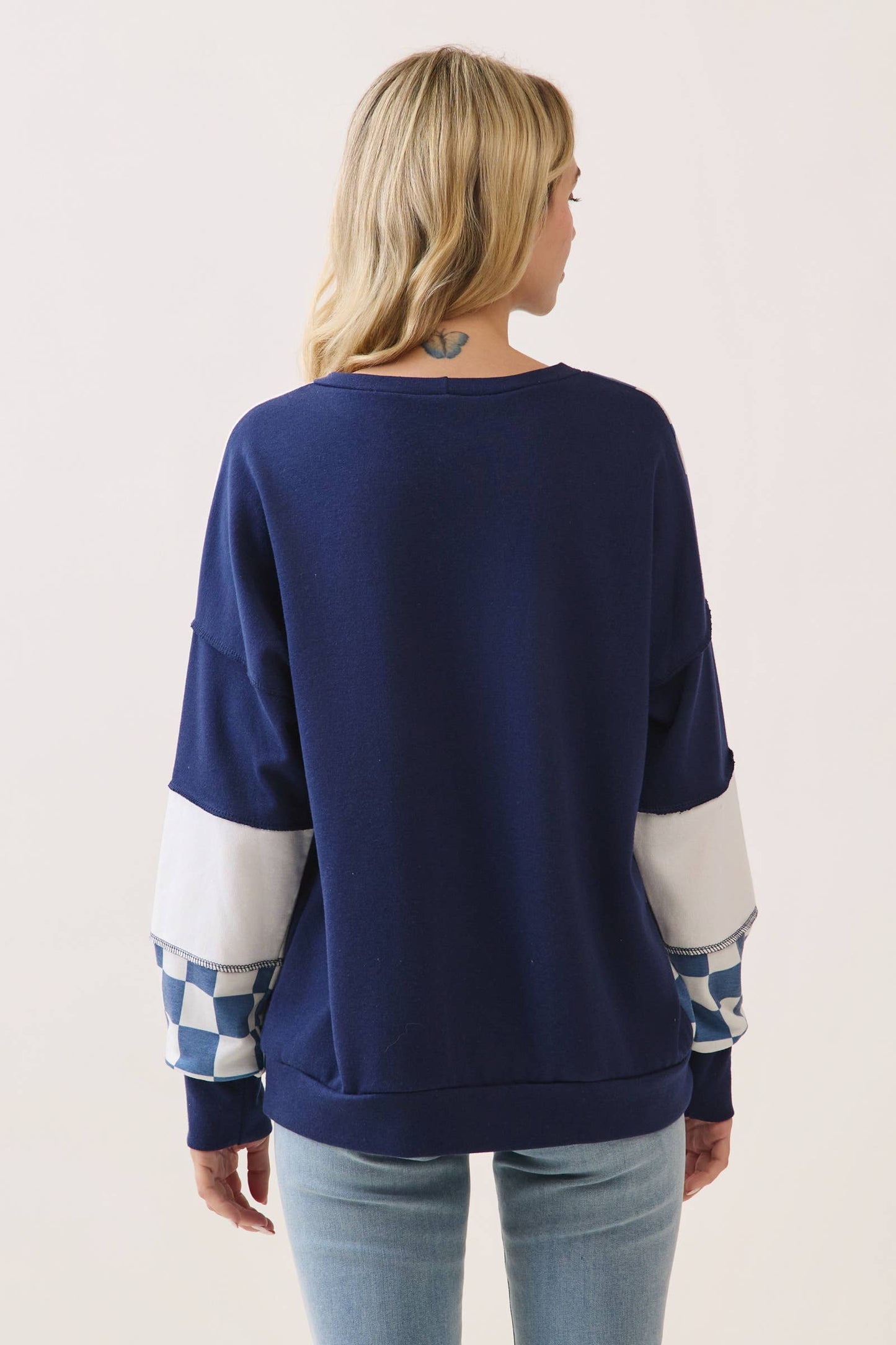 Pink Checker Pullover