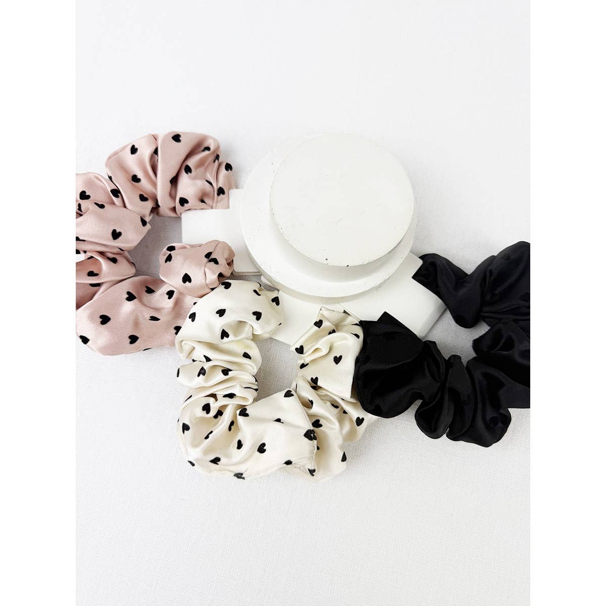 Heart Satin Scrunchies
