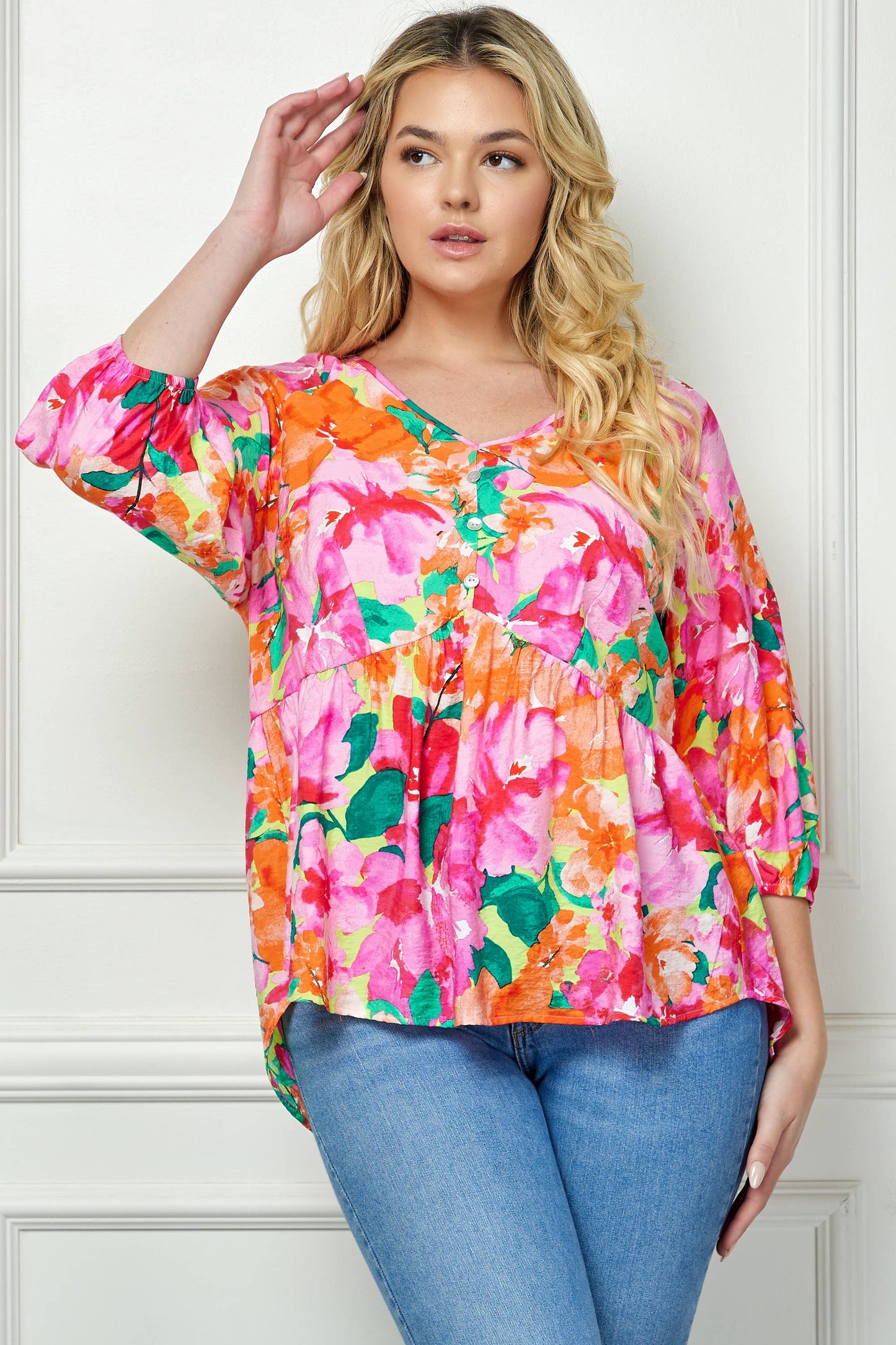 Pink Floral Top