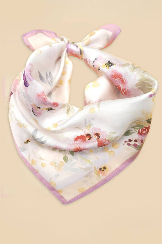 Pink Rose Bandana Scarf