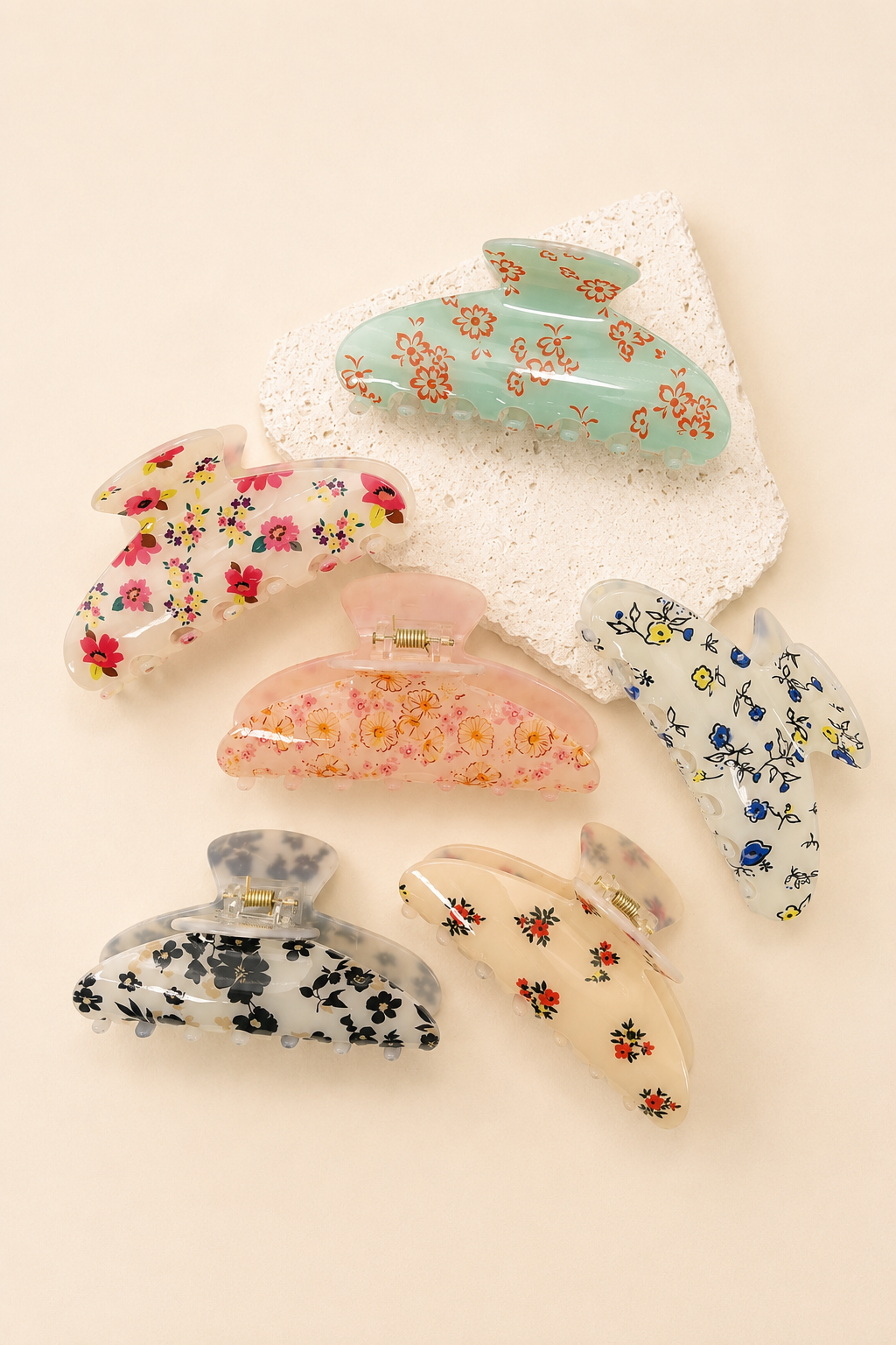Floral Hair Claw Clip