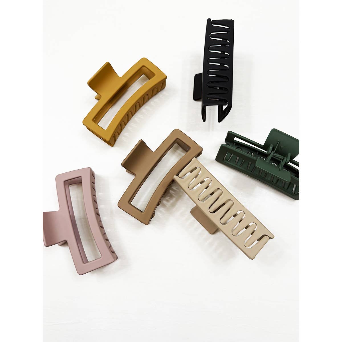 Jumbo Cut Out Rectangle Hair Claw Clip