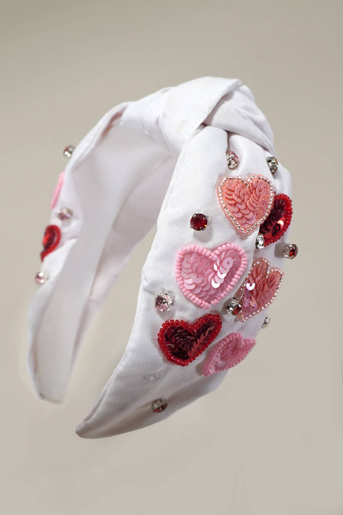 Valentine Sequin Hearts Headband