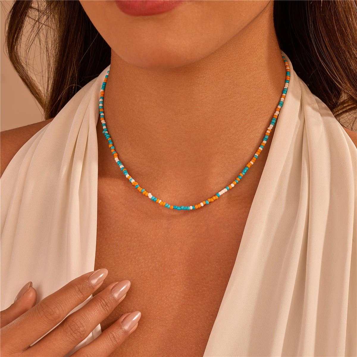 Waterproof Mini Beaded Necklace