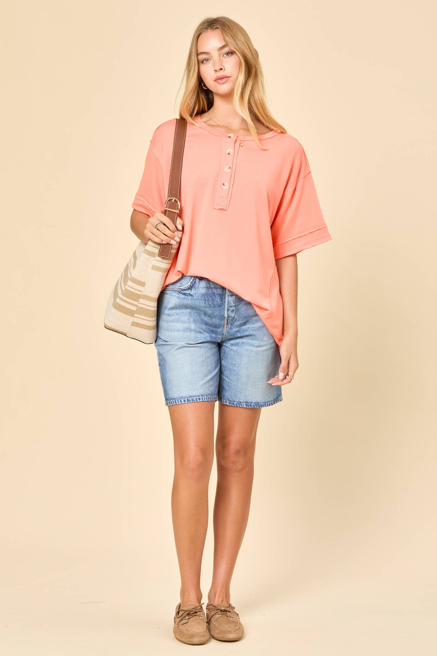 Textured Terry Knit Top