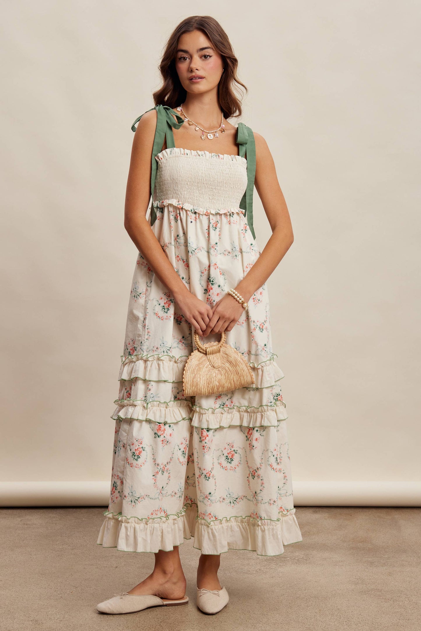 Tea Party Floral Midi Dress