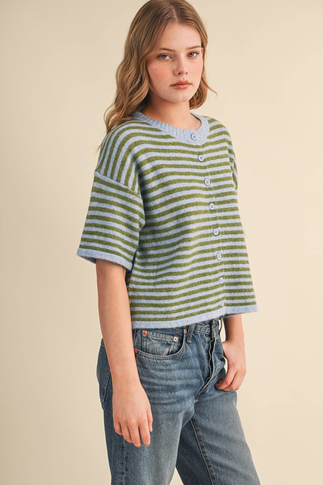 Lilly Striped Sweater Cardigan
