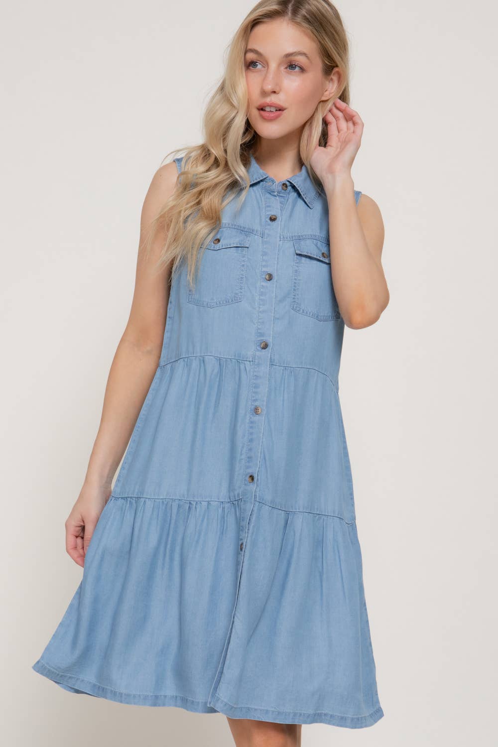 Denim Chambray Dress