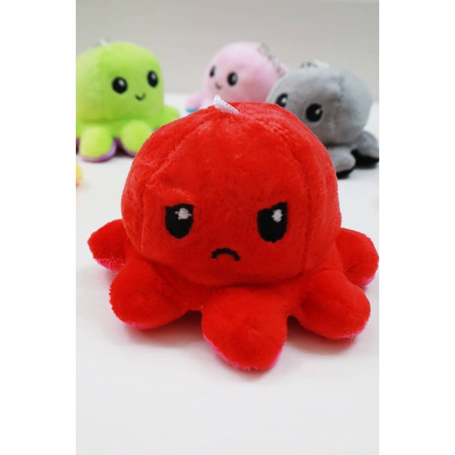 Mini Reversible Octopus Plushie Keychain