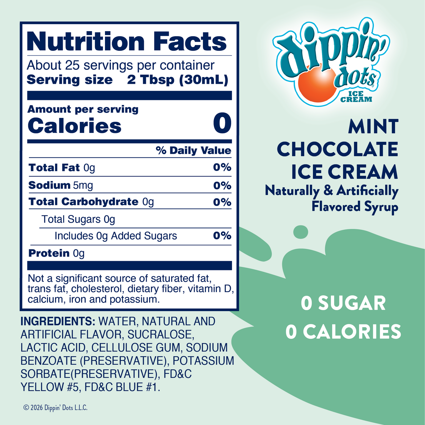 Dippin' Dots® Mint Chocolate Ice Cream Syrup