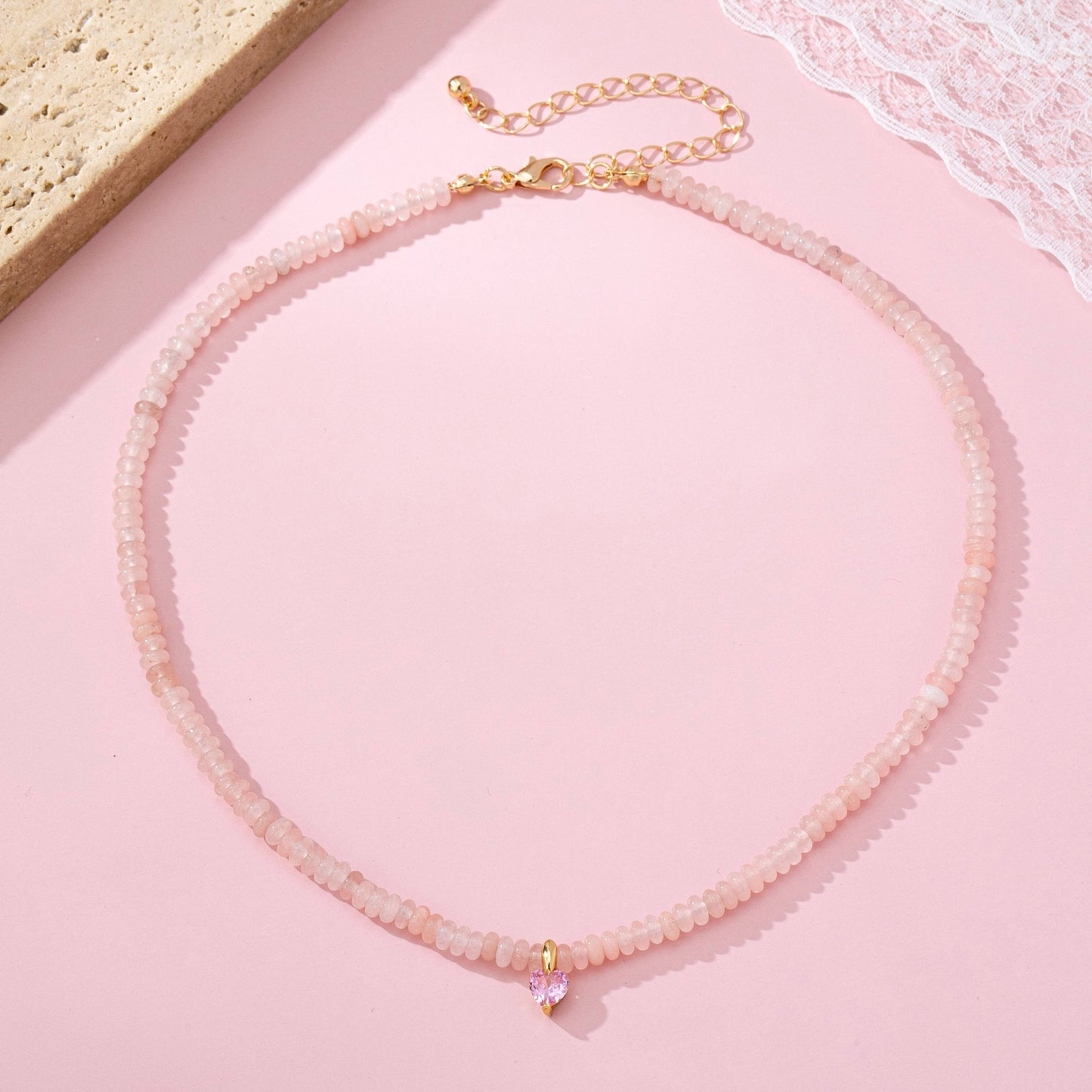 Natural Stone Beaded Necklace