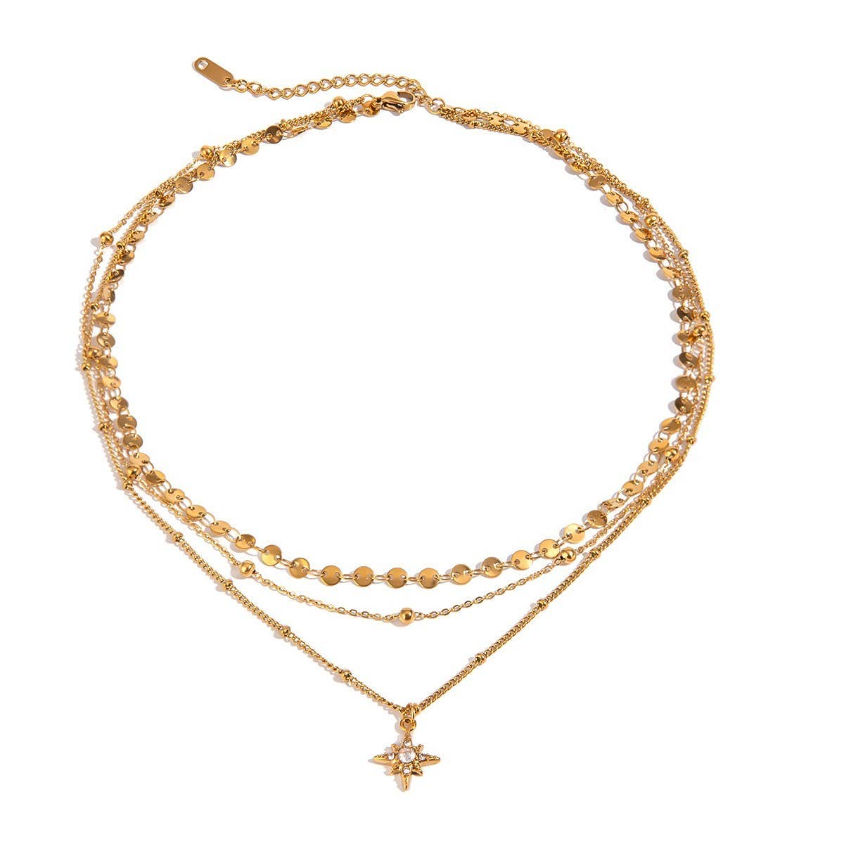 18K Tarnish Free Layered Necklace