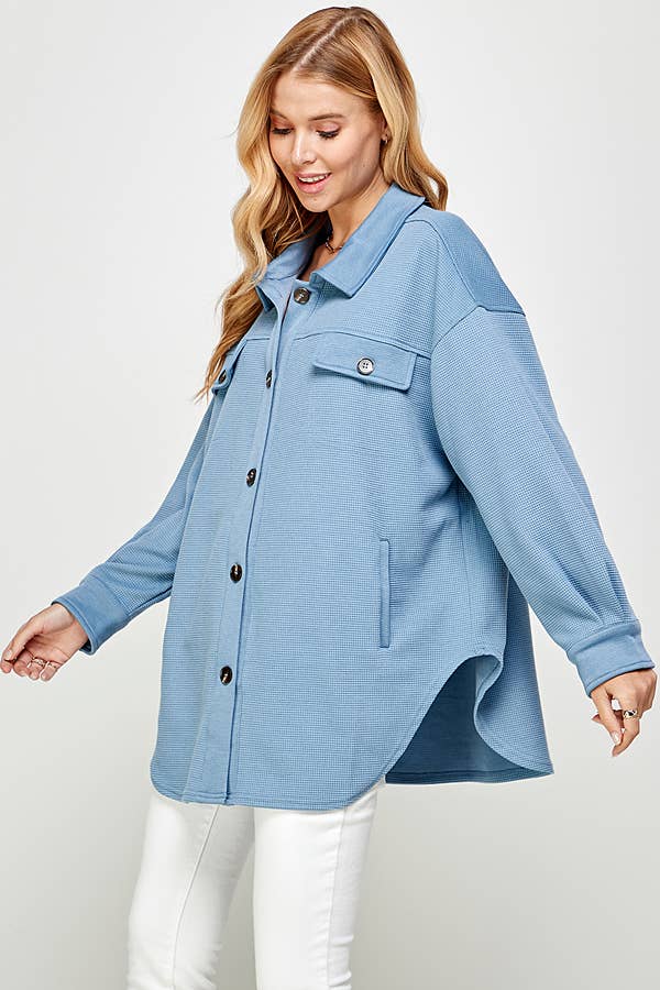 Waffle Scuba Shacket