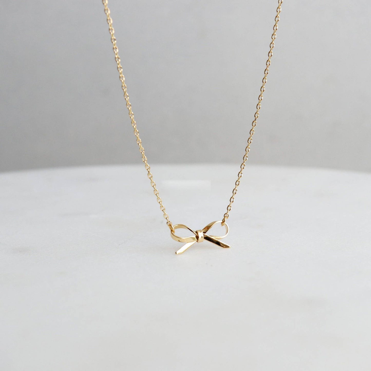Waterproof Dainty Bow Necklace