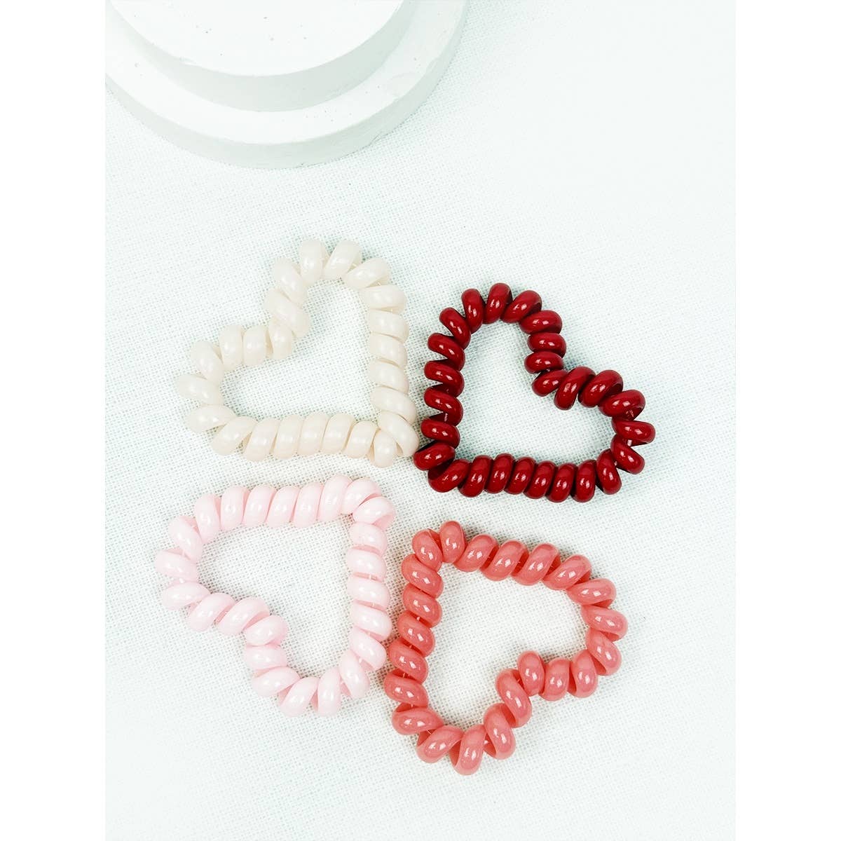 Heart Spiral Hair Tie Set