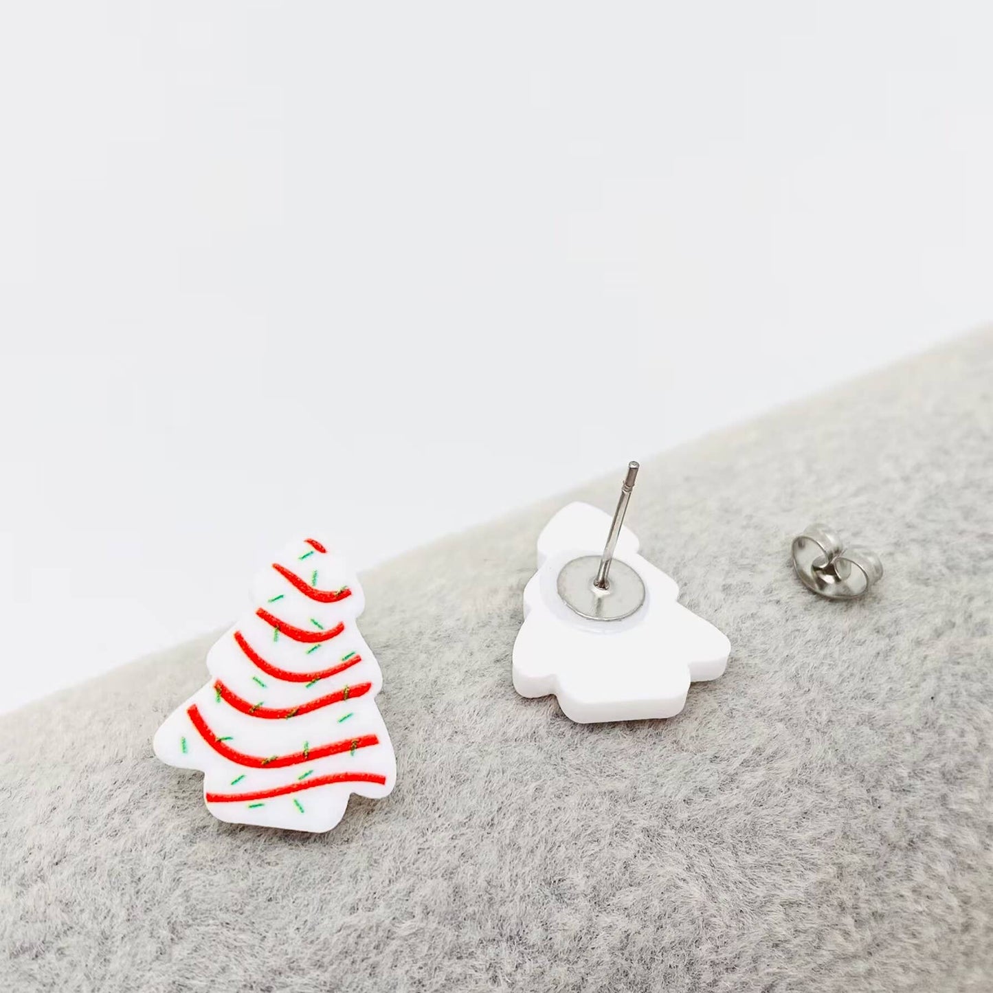 Christmas Tree Cake Earrings