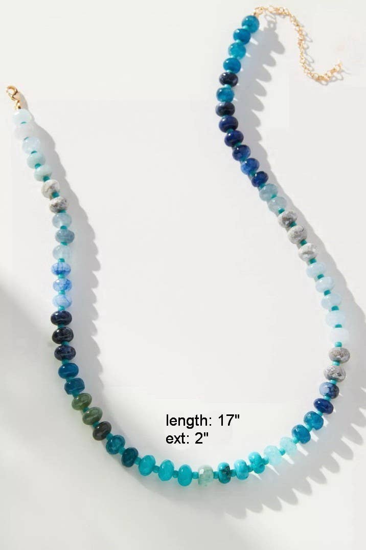 Stone Glass Bead Necklace