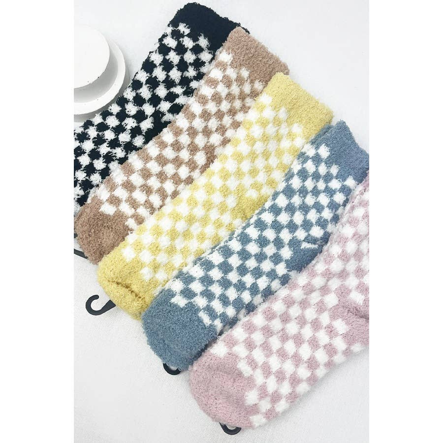 Checker Fleece Socks