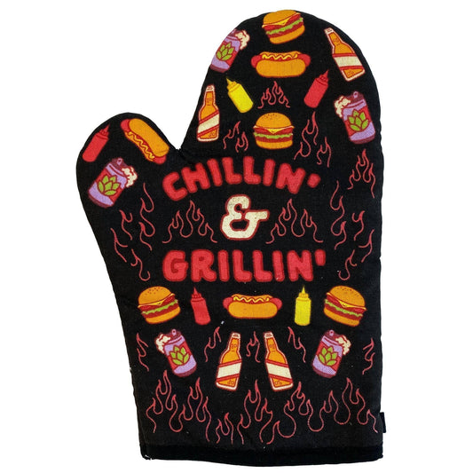 Chillin' And Grillin' Funny Oven Mitt