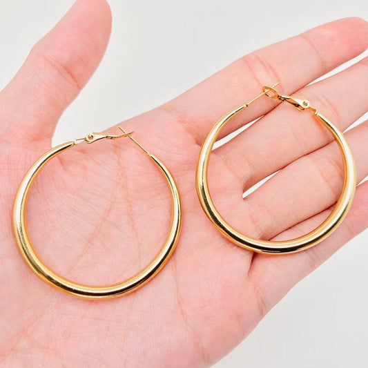 18K Gold Plated Hoop Earrings