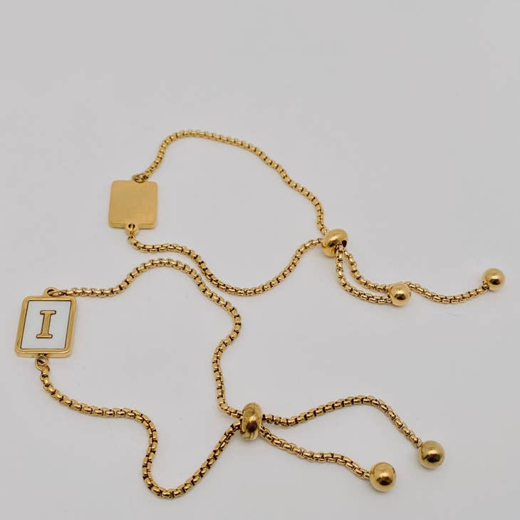 18K Gold-Plated Initial Bracelet